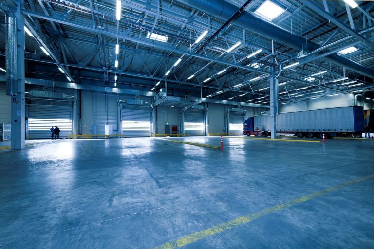 LED Lighting in a commercial warehouse space