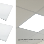 Two LED Panels side by side comparing TP(a) and TP(b) diffusers.