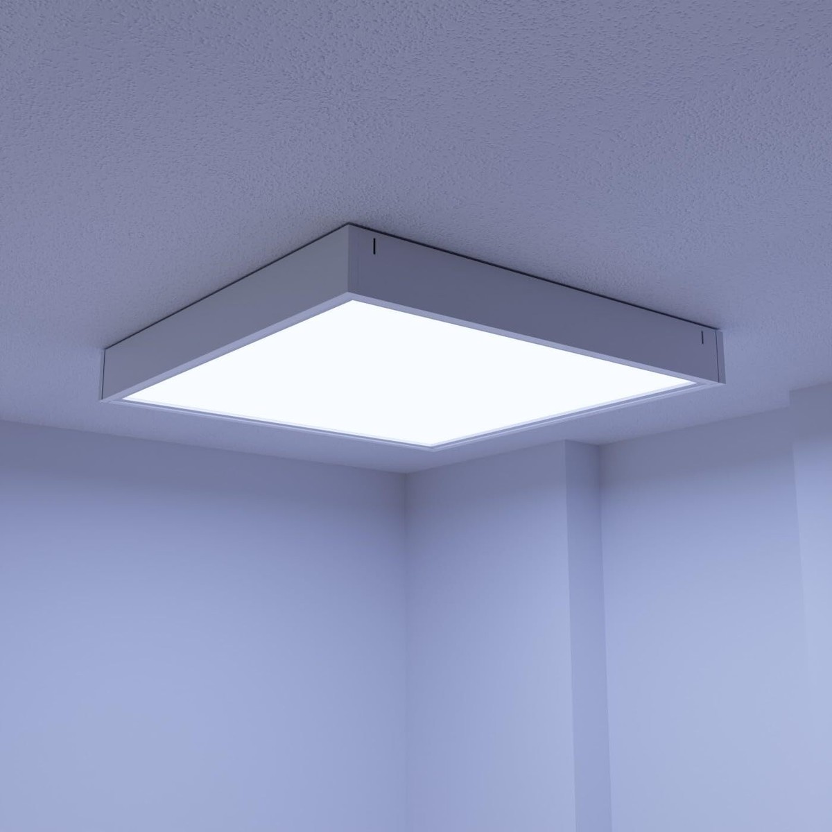 600x600 LED Panel Surface Mounting Frame Illustration