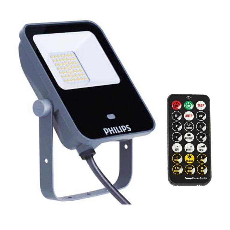 Philips 10w LED Floodlight 3000K With Motion Sensor & Programming