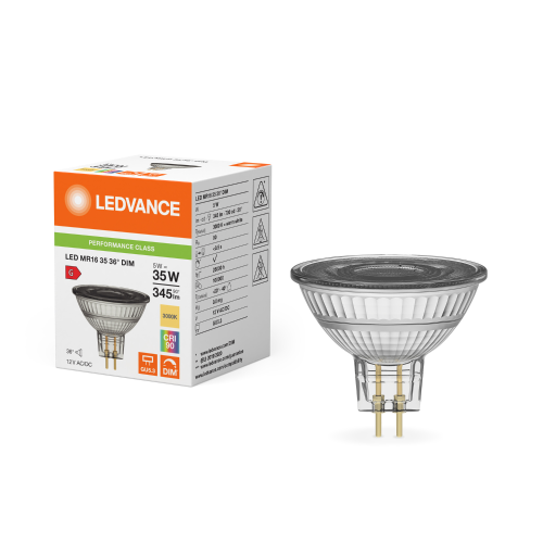 10 x Ledvance LED MR16 35 36d DIM P 5W 930 GU5.3