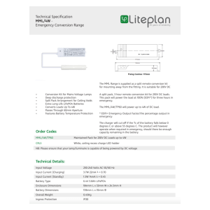 Liteplan MML/4W/TP60 Datasheet