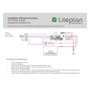 Liteplan TLP/1S High Voltage Emergency Conversion Kit Wiring Diagram
