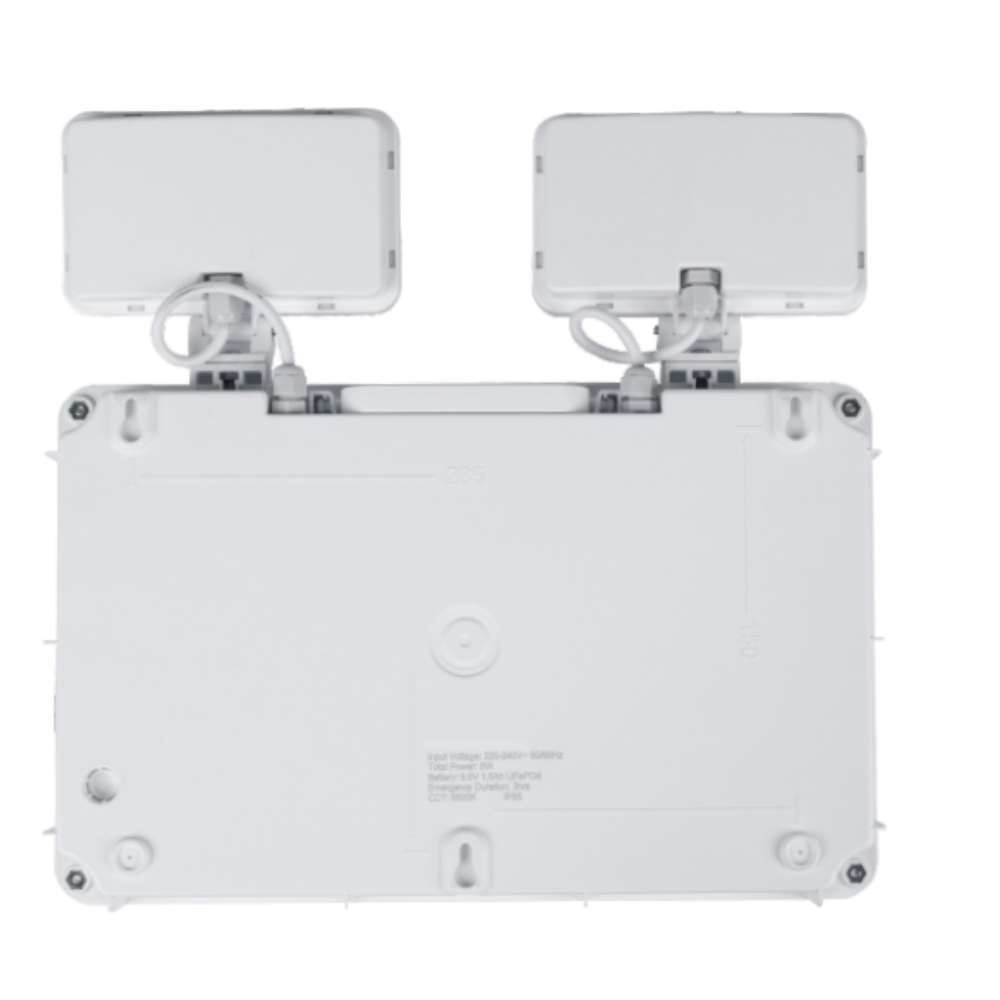 3w LED Emergency Twin Spot IP65 Self-test & Manual Test - Image 2