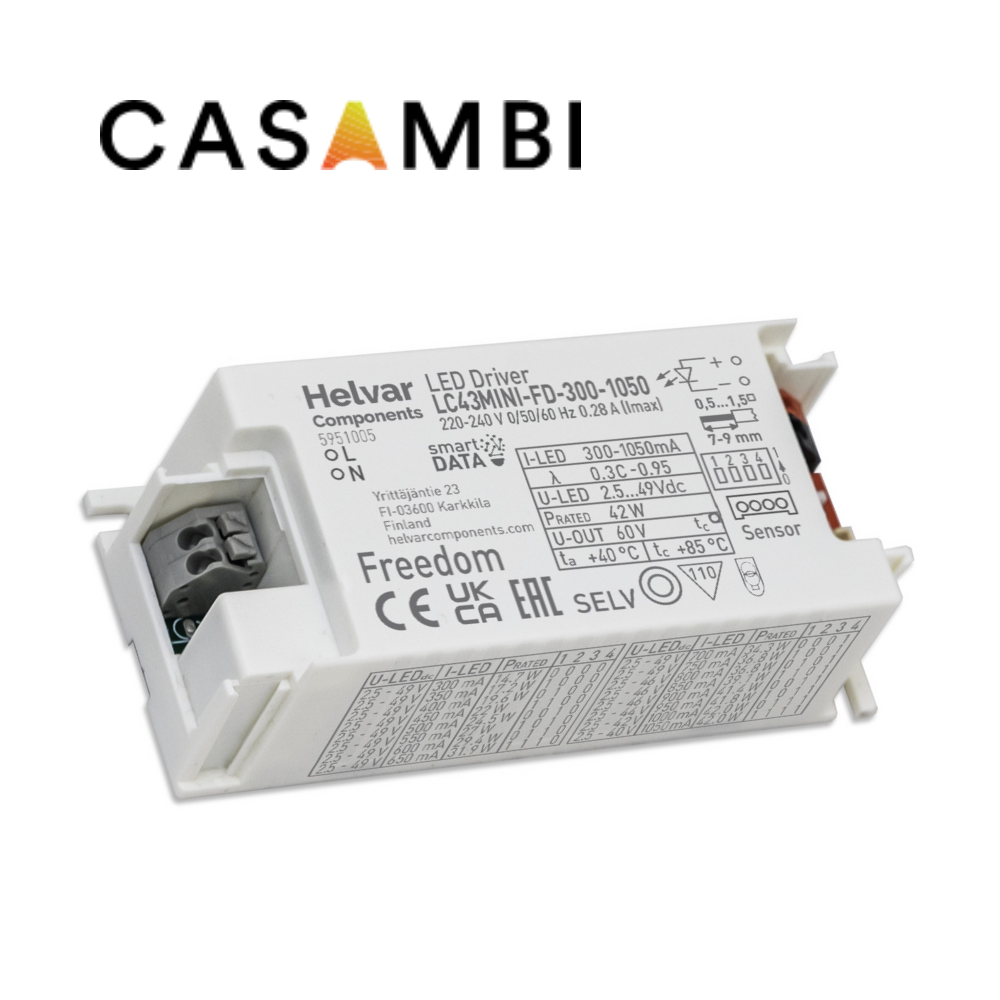 Helvar Casambi LC43MINI-FD-300-1050 42 W Freedom controllable LED driver