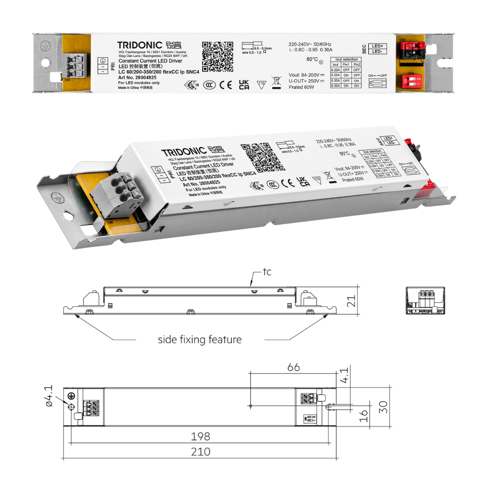 Tridonic LC 60/200-350/200 flexCC lp SNC4 LED Driver - 28004925 - Image 2